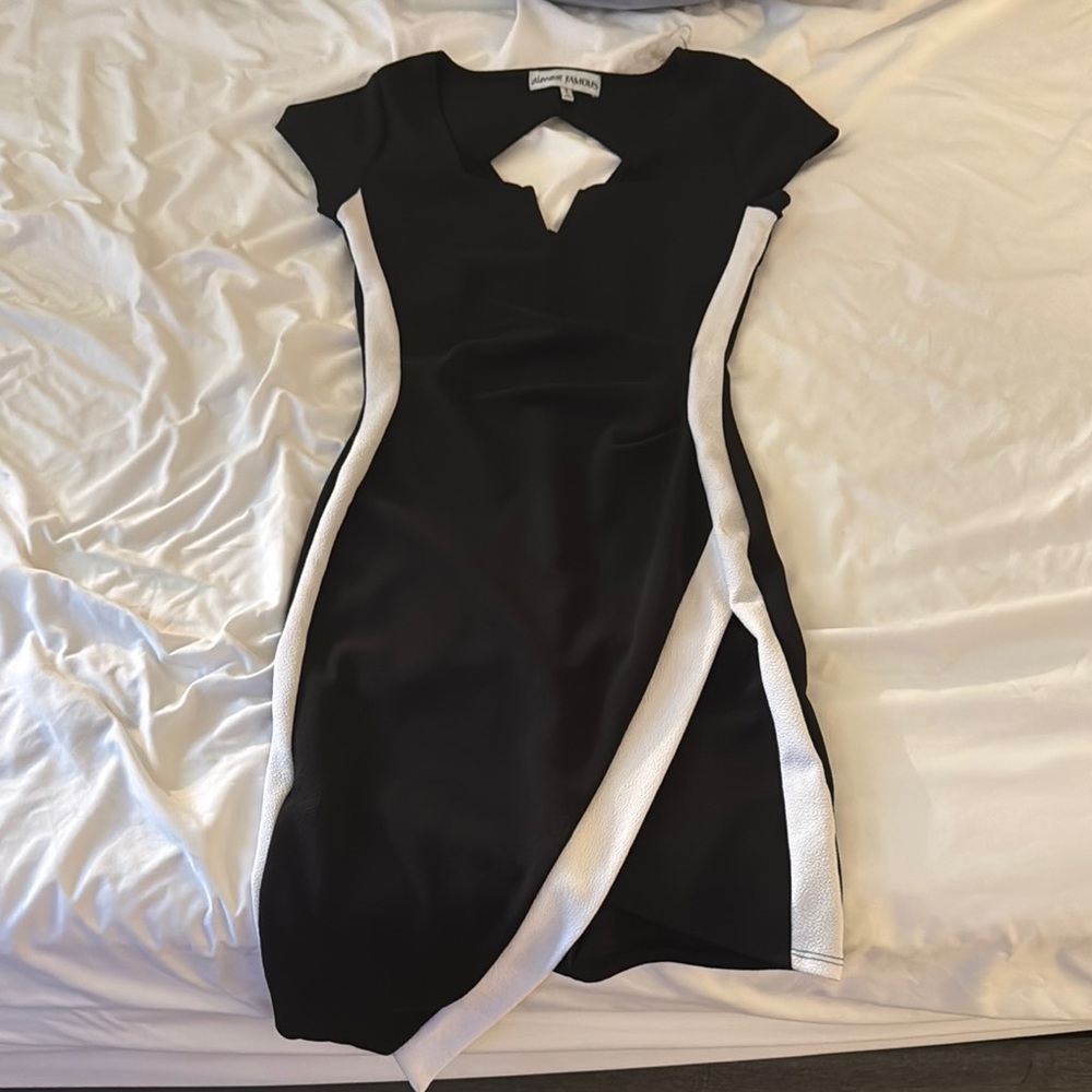 Elegant Black and White Dress
